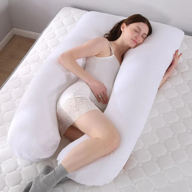 Sleeping Support Pillow For Pregnant Women Body PW12 100% Cotton Rabbit Print U Shape Maternity Pillows Pregnancy Side Sleepers Rieworkes