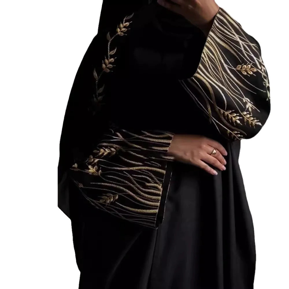Arab Embroidery Embroidery Outerwear Abaya Robe Mimarta