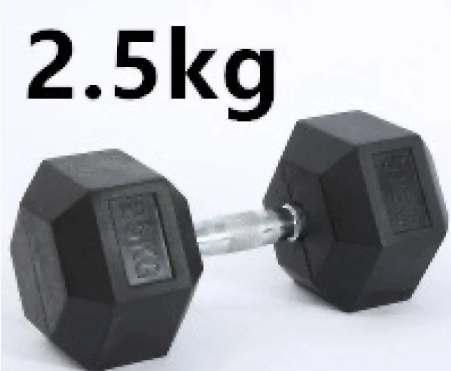 HexGrip Rubber-Coated Fixed Dumbbell Rieworkes