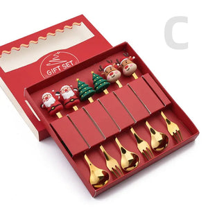 Christmas Cutlery Set: Festive Spoon and Fork Rieworkes