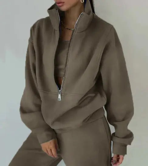 Fleece Sweater Casual Set Rieworkes