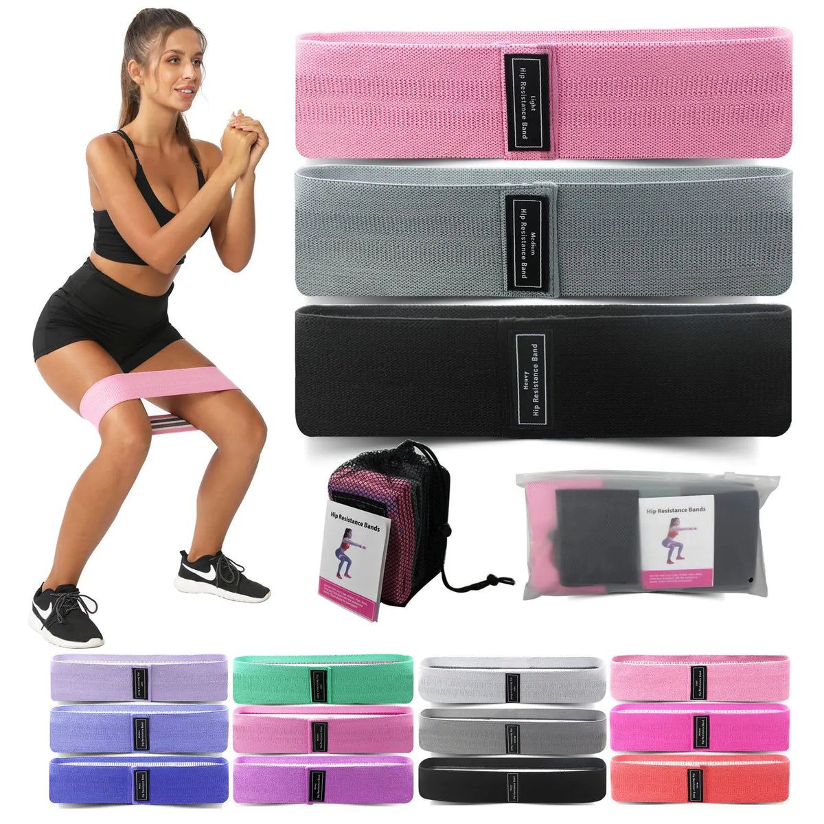 Rubber Elastic Squat For Home Exercise Gym Yoga Workout Sport Equipment Rieworkes