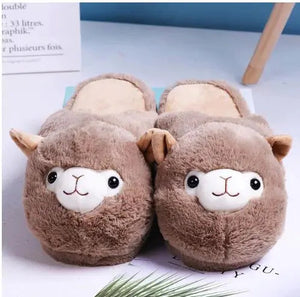 Fluffy Alpaca Slippers Rieworkes