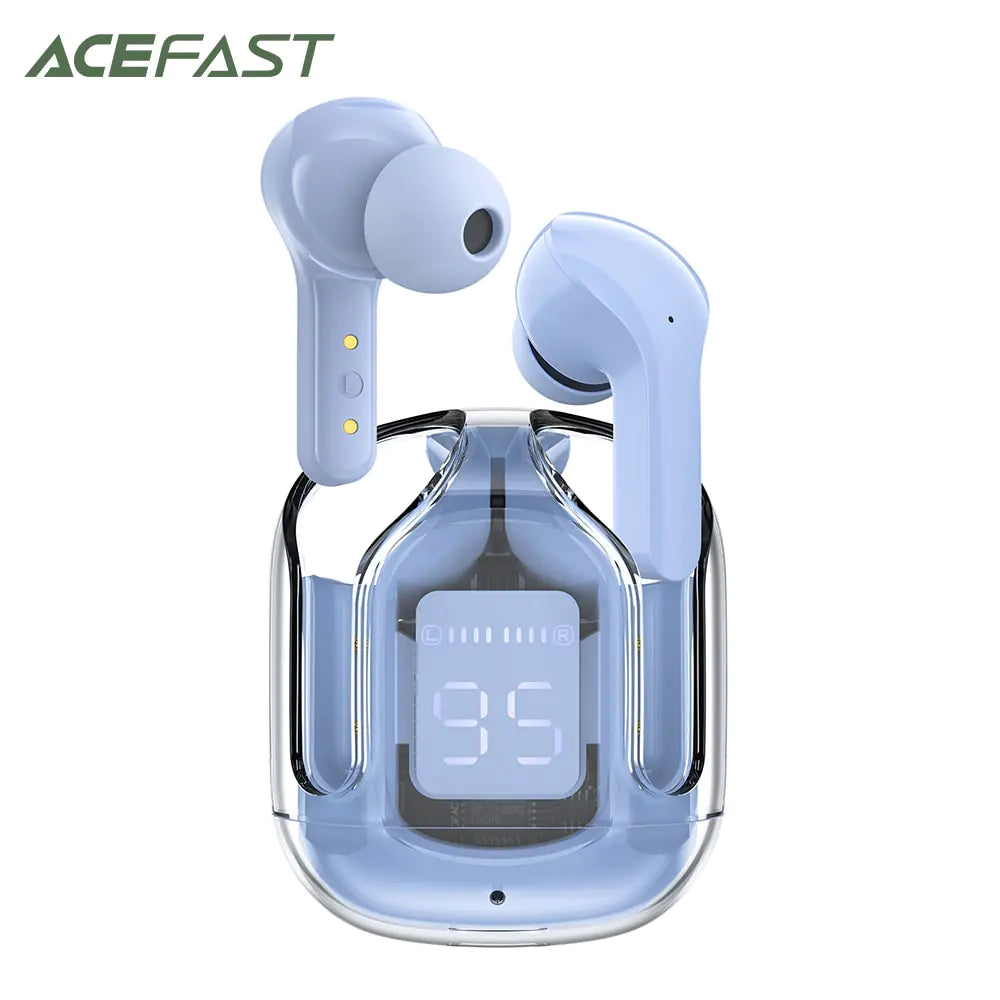 ACEFAST T6 TWS Earphone Wireless Bluetooth 5.0 Headphones Sport Gaming Headsets Noise Reduction Earbuds with Mic + Free cover Rieworkes