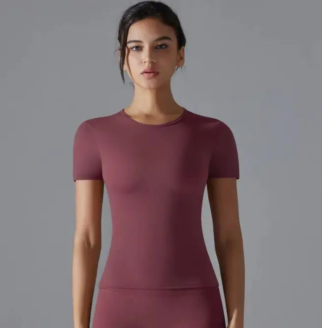 Women's Solid Color Sport T-Shirt Mimarta