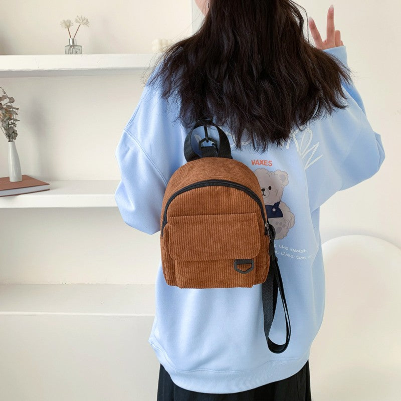 Women’s Corduroy Mini Backpack Mimarta