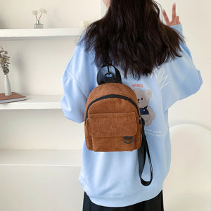Women’s Corduroy Mini Backpack Mimarta