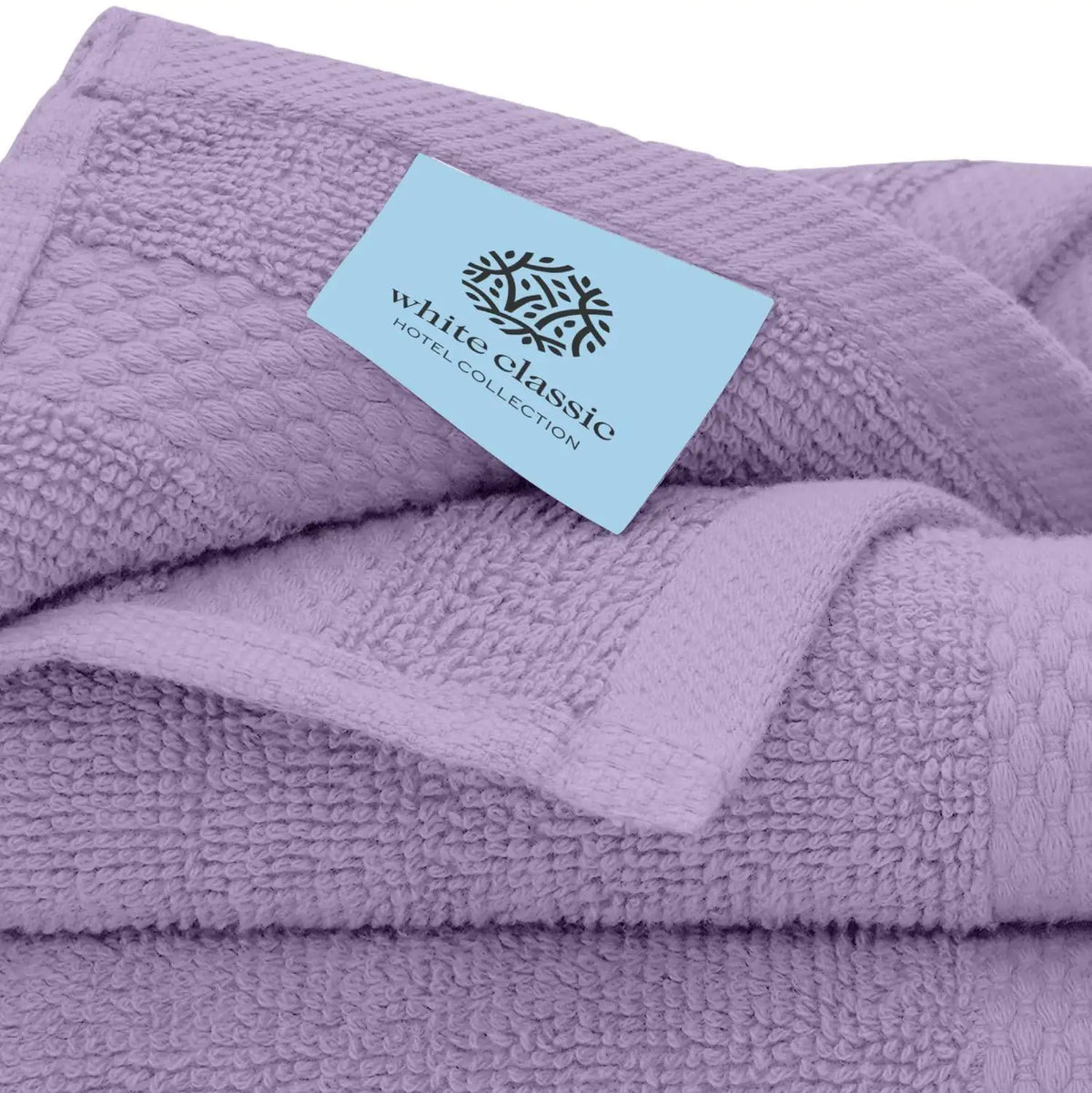 Luxury Washcloths for Bathroom Hotel Spa Bulk Set of 12 Lavender 13x13 Inch Rieworkes