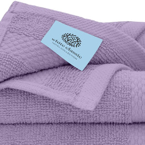 Luxury Washcloths for Bathroom Hotel Spa Bulk Set of 12 Lavender 13x13 Inch Rieworkes