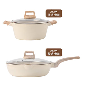 Non-Stick Stone Cookware Set - 4 Pieces for Home Use Mimarta