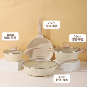 Non-Stick Stone Cookware Set - 4 Pieces for Home Use Mimarta