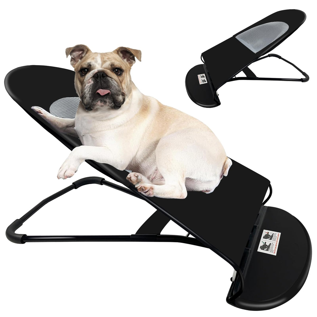 MUNLIT Dog Rocking Chair Portable Pet Rocker Bed Washable Dog Cots Beds for Small Dogs Puppy Folding Rocker Sofa Bed for Pets Under 22lbs/10Kg Mimarta