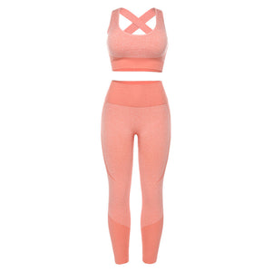 Women's Seamless Backless Yoga Fitness Set Mimarta