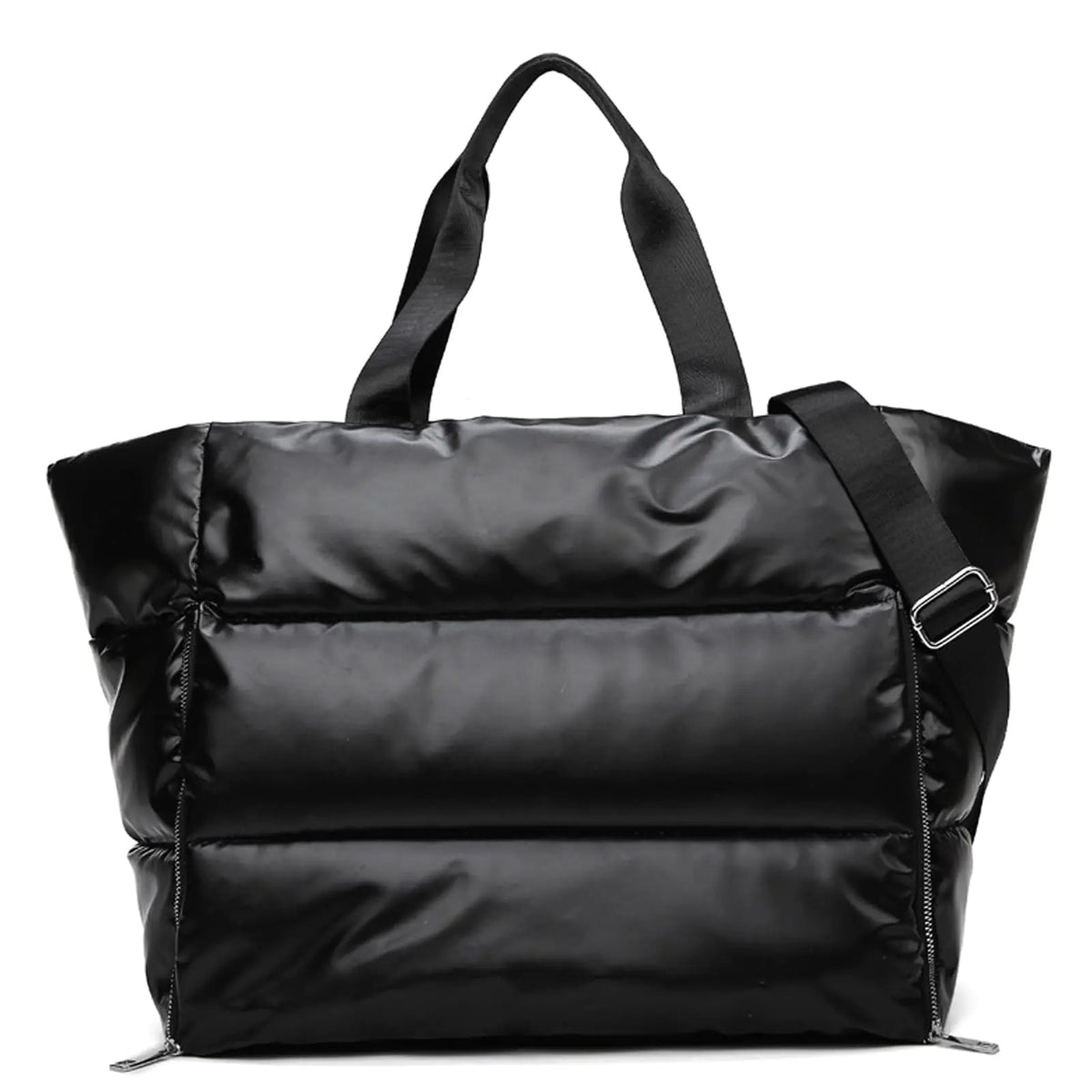 Barsine Puffer Tote Bag for Women Large Puffy Shoulder Handbag Lightweight Yoga Bag with Wet Pocket for Travel Gym Black Mimarta