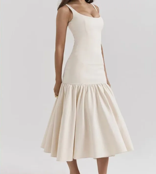 Summer Pleat Fit Dress Mimarta
