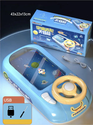 Children's Driving Simulation Toys Puzzle Electric Desktop Game Console Rieworkes