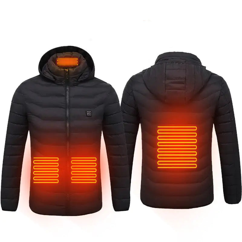 New Heated Jacket Coat USB Electric Jacket Cotton Coat Heater Thermal Clothing Heating Vest Men's Clothes Winter Mimarta