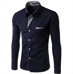 European And American Simple Men's Long Sleeve Shirt Rieworkes