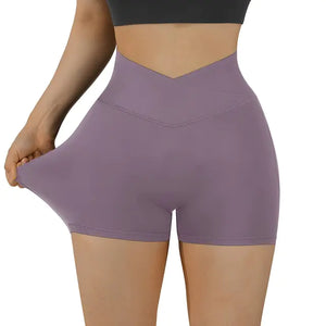 Sports Shorts Women High Waist Workout Seamless Fitness Yoga Shorts Rieworkes