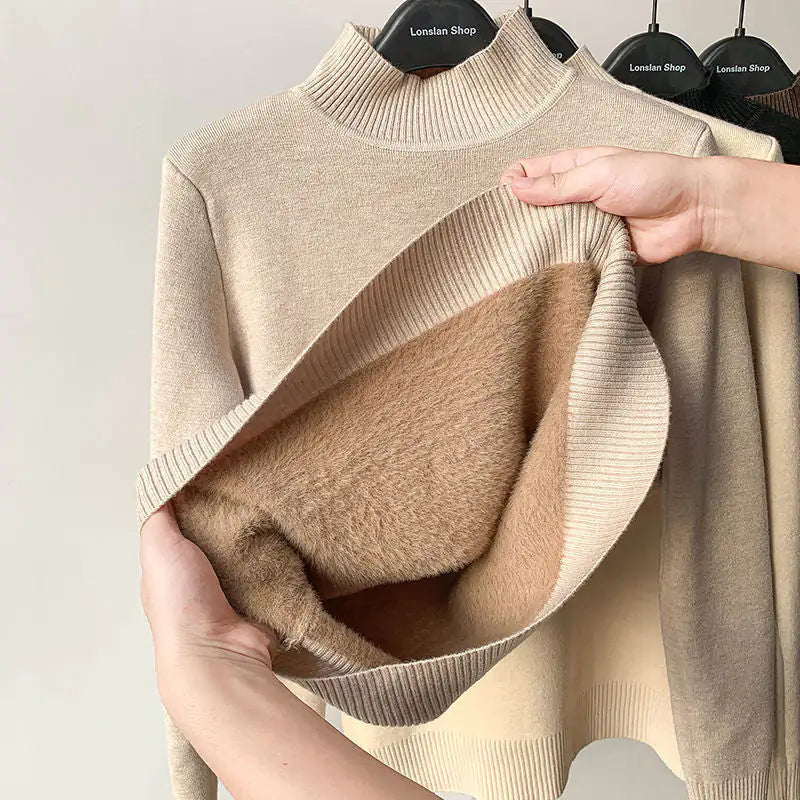 Women Turtleneck Autumn Winter Sweater Rieworkes