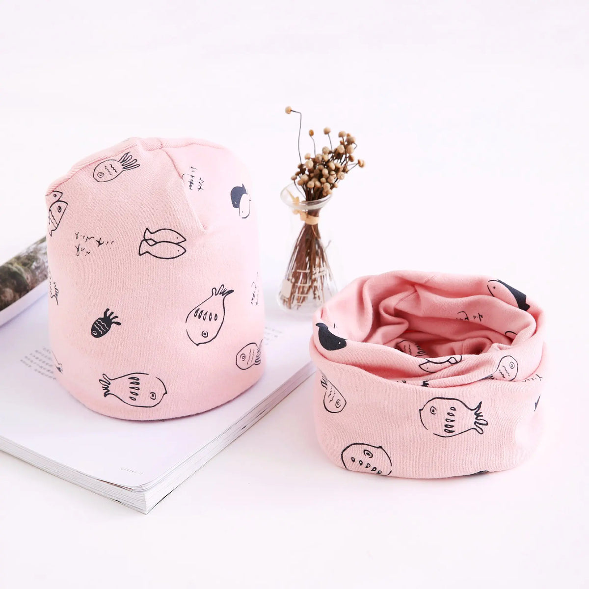 Autumn Winter Baby Cotton Scarf &amp; Hat Set (Wholesale) Mimarta