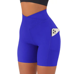 Sports Shorts Women High Waist Workout Seamless Fitness Yoga Shorts Rieworkes