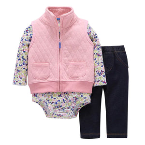 Newborn Baby Autumn Winter Vest Outfit Set T0006 Mimarta