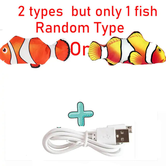 Cats USB Charger Interactive Toy Fish Rieworkes