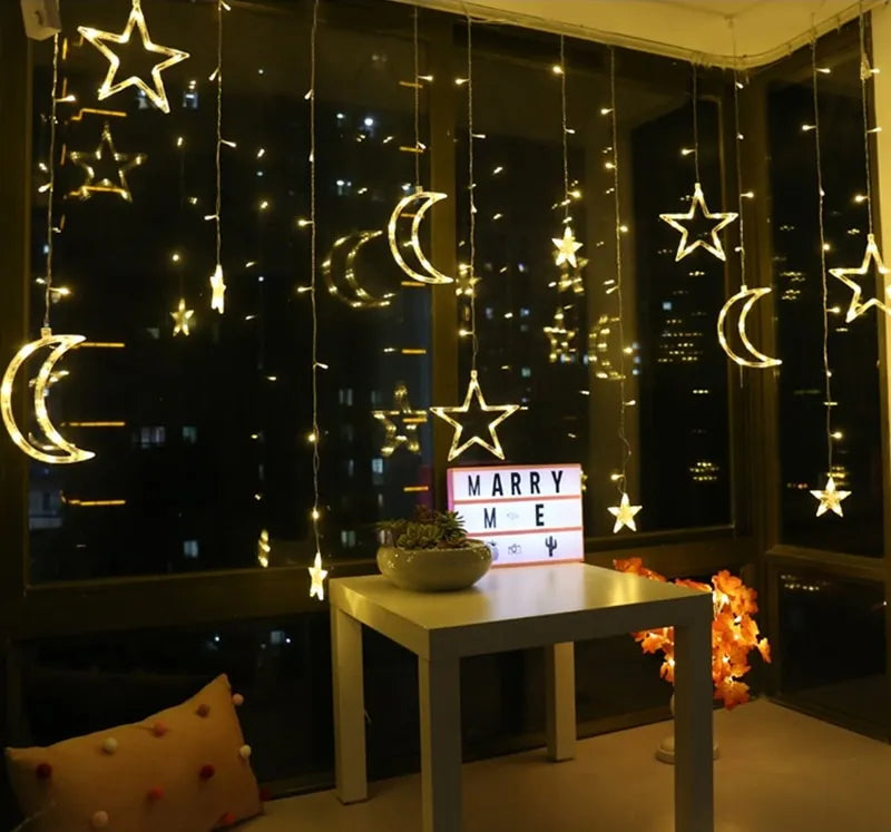 Moon Star Curtain Lights Mimarta