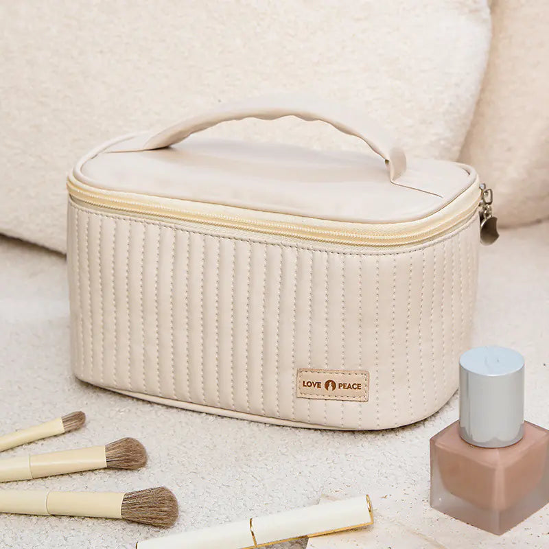 Korean Style Women's Large PU Leather Makeup Bag Mimarta
