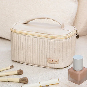 Korean Style Women's Large PU Leather Makeup Bag Mimarta
