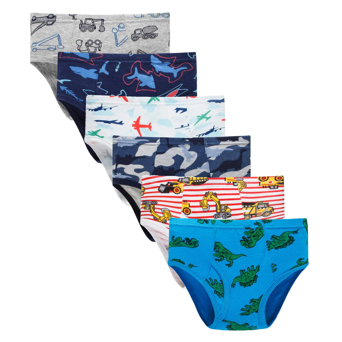 Boboking 100% Cotton Little Boys Briefs Soft Dinosaur Truck Toddler Underwear 2 Multi/Dinosaur/Trucks Rieworkes