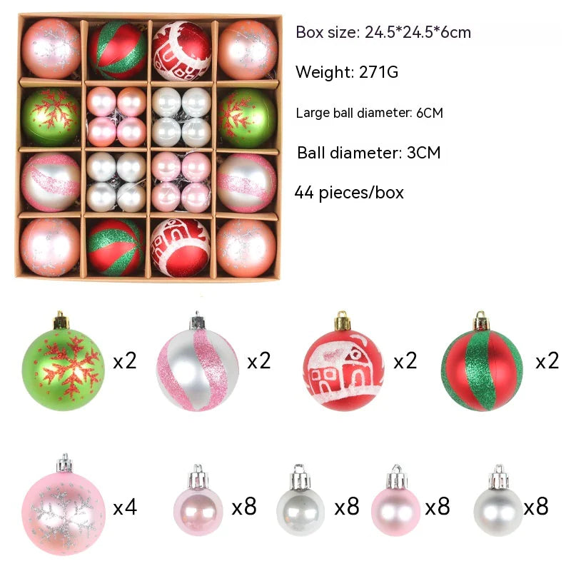 Colorful Christmas Ornament Ball Set Rieworkes