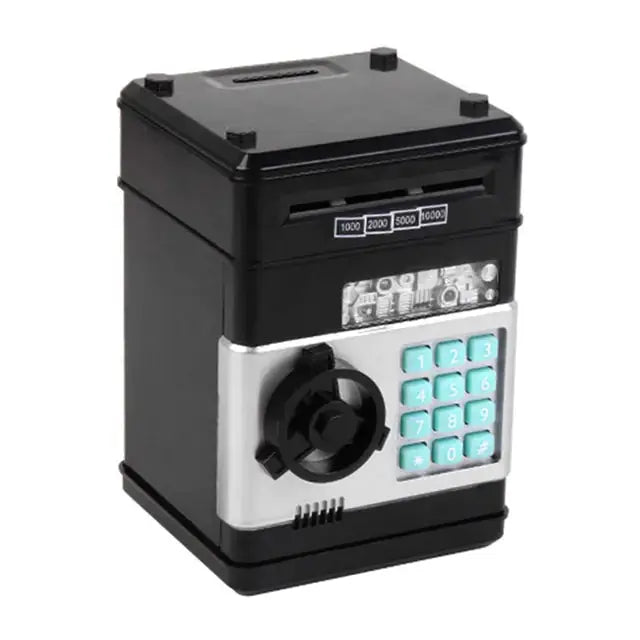 Electronic Piggy Bank ATM Mini Money Box Safety Password Chewing Coin Cash Deposit Machine Christmas Gift for Children Kids Rieworkes