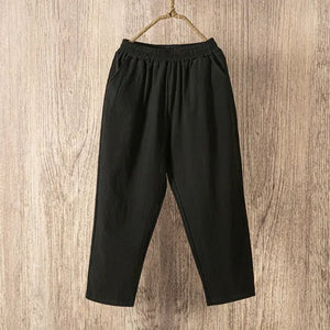 Lucyever Casual Cotton Linen Pants Women Rieworkes