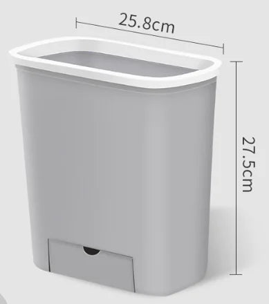 Wall-Mounted Kitchen Trash Can and Organizer Shelf Mimarta