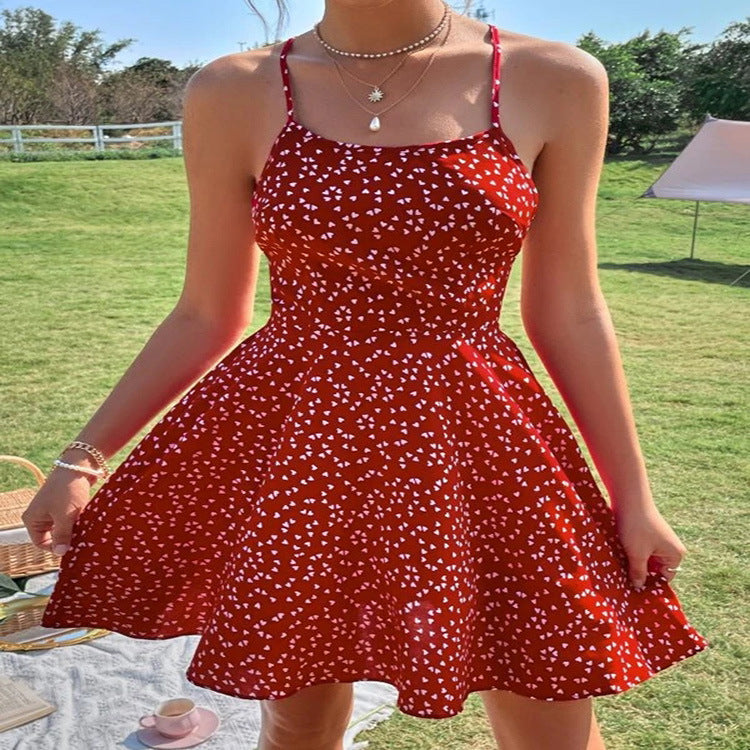Women's Sexy Backless Halter Tank Dress for Daily Wear Mimarta