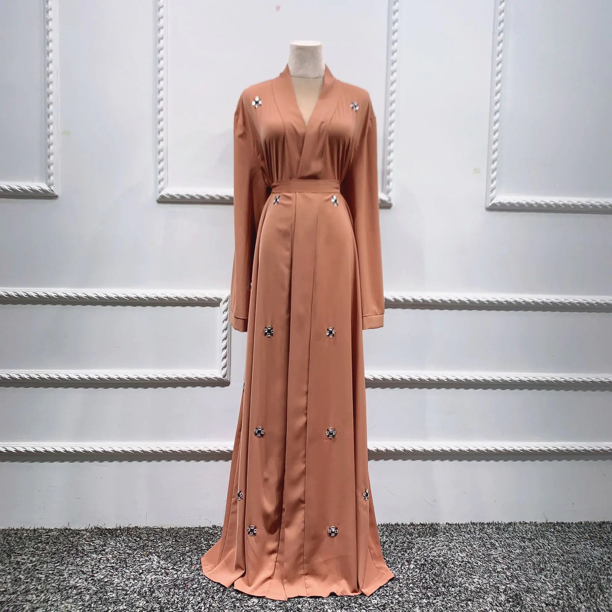 Beaded Islamic Fashion Cardigan Robe Dress Mimarta