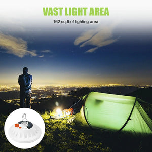 Rechargeable 60 LED Outdoor Camping Tent Light USB & Solar Lantern Hiking Lamp Rieworkes
