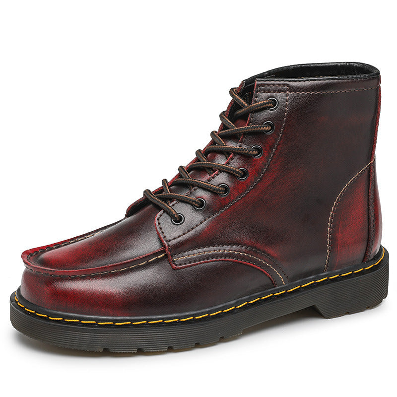 Men's High-Top Cowhide Martin Trendy Tooling Boots Mimarta