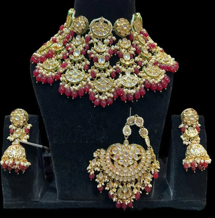 Alloy Gold-plated Red Jewel Set Rieworkes