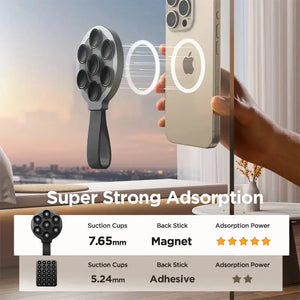 Joyroom Magnetic Suction Cup Phone Mount Hand-Free Mirror Shower Silicone Suction Phone Case Grip Stand Holder For iPhone 15 Pro Rieworkes