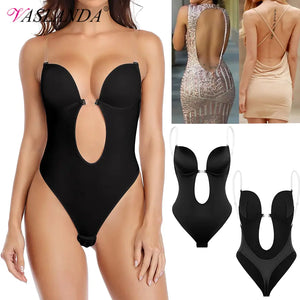 Shapewear Bodysuit Women Deep V-Neck Rieworkes