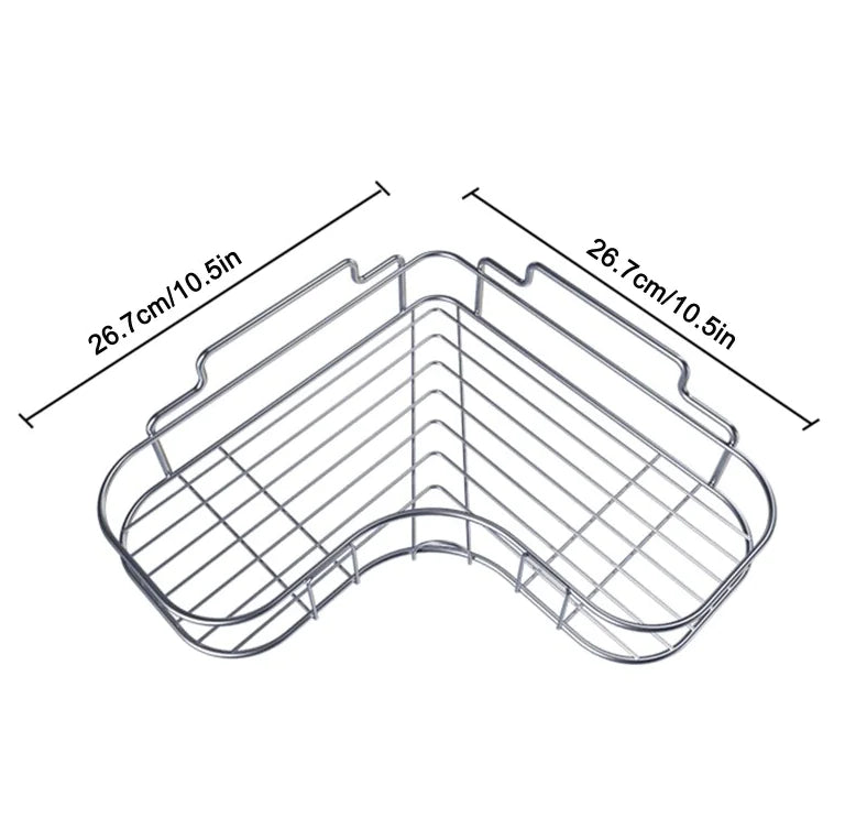 Shower Caddy Shelf Bathroom Corner Bath Storage Holder Organizer Triangular Rack Rieworkes