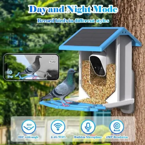 Solar Bird Feeder With Camera Rieworkes