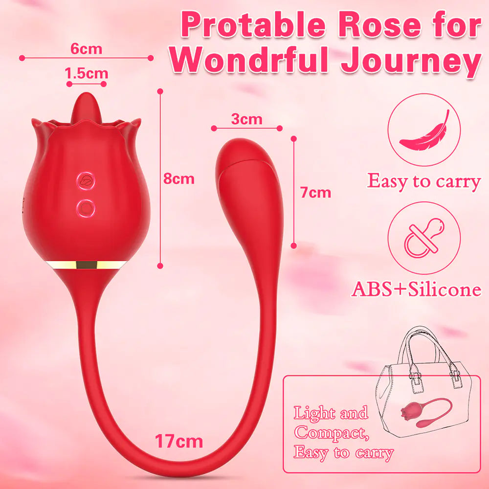 Rose Tongue Vibrator for Women - G Spot and Clitoral Stimulation Mimarta