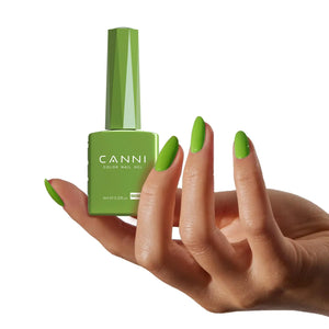 CANNI Green Gel Nail Polish, 1Pcs Pastel Lime Sage Light Green Gel Polish Bringt Mint Green Color Nail Polish Gel High Gloss Soak Off U V Gel Nail French Nail Manicure Salon DIY Rieworkes