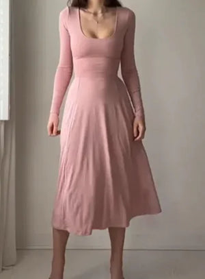 Women Elegant Long Sleeves Dress Mimarta