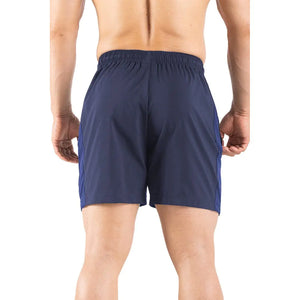 Men's 5" Running Shorts 2 Pack Quick Dry Athletic Workout Gym Shorts with Zipper Pockets Medium Navy/Green Rieworkes