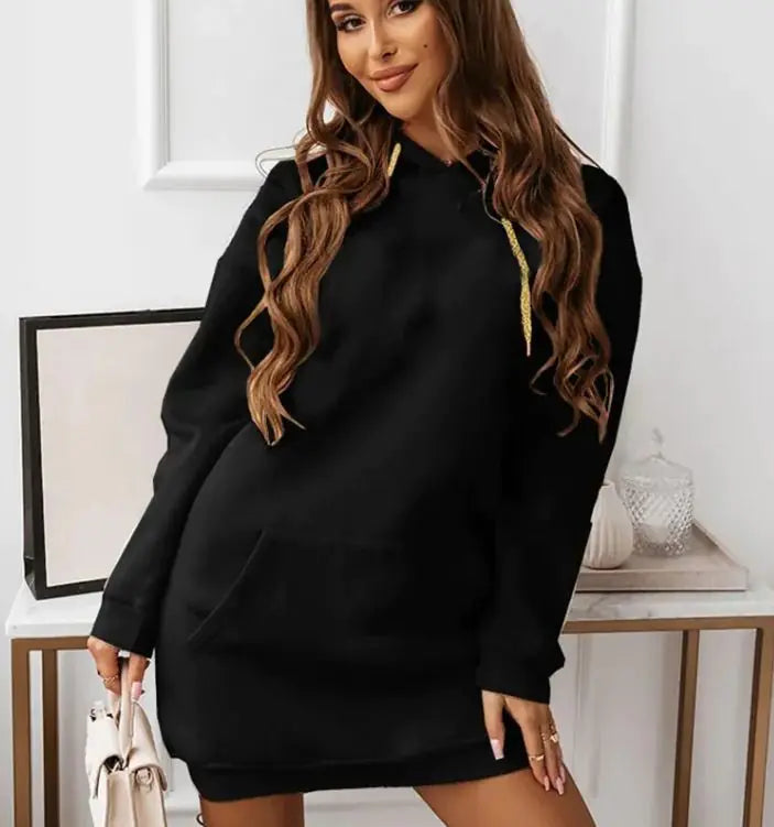 Women's Solid Color Casual Sports Hoodie Sweater Rieworkes